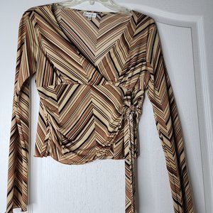 Simple Regular Fit Striped long sleeve top